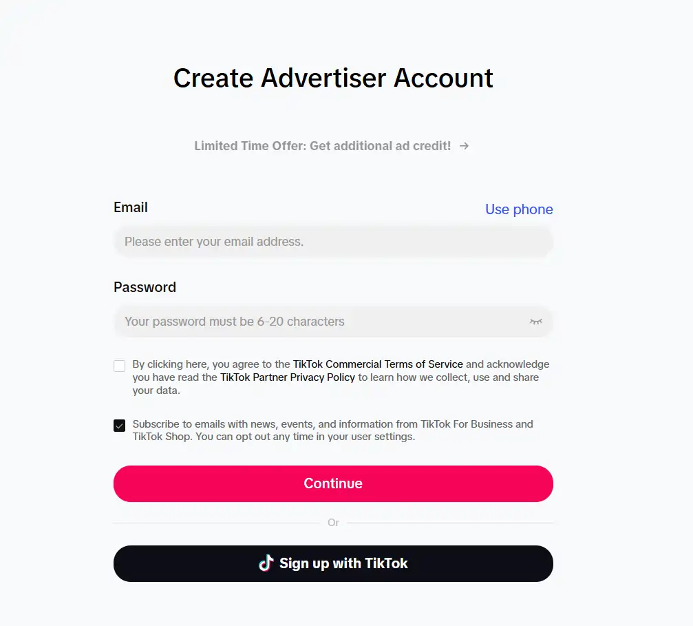 TikTok Ads Manager Login