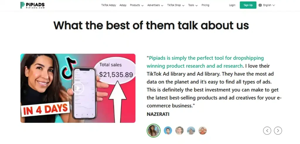 Pipiads TikTok Proven ROI & User Testimonials