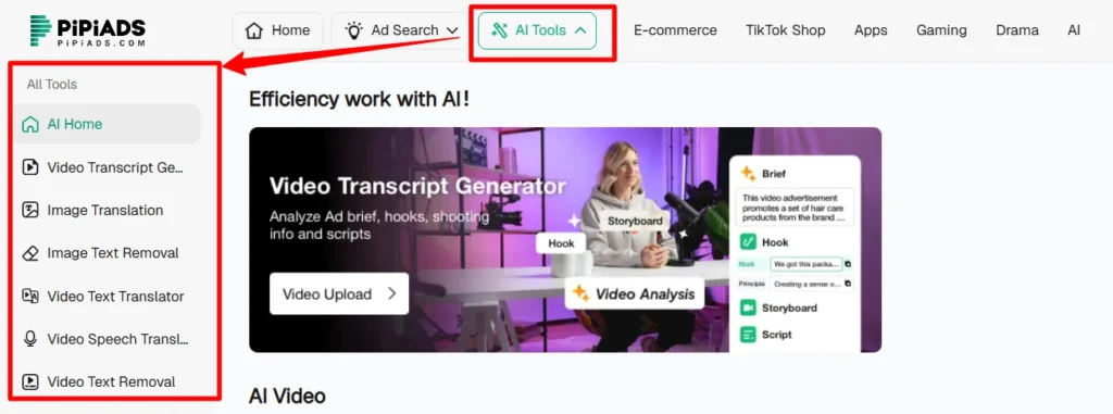 PiPiADS AI Tools